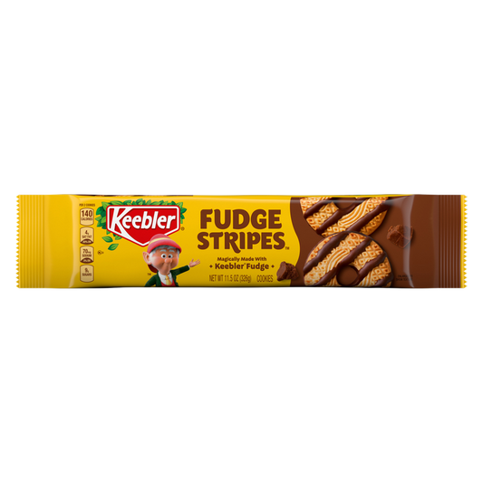 Keebler Fudge Stripes, Original Shortbread Cookies Coated in Keebler Fudge, 11.5 oz