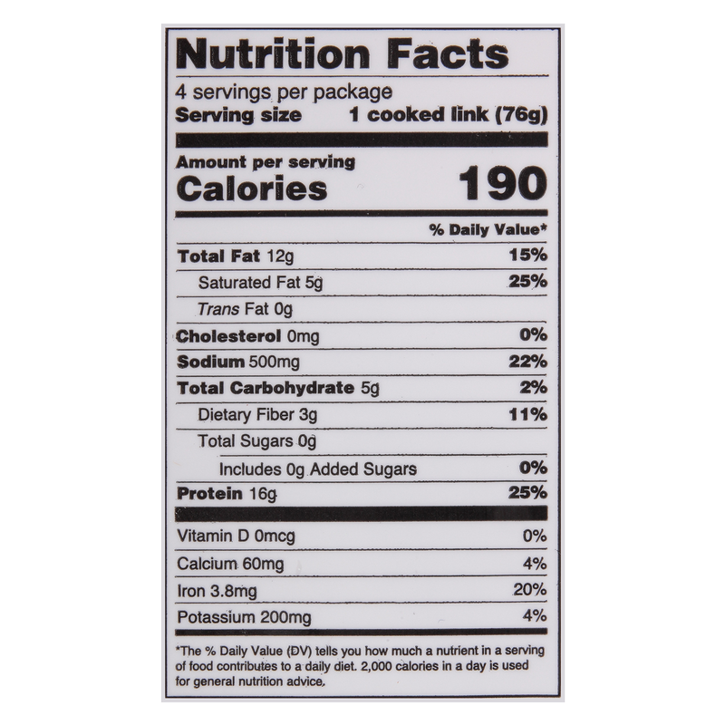 Beyond Meat Beyond Sausage Brat Plant Based Links 4ct 14oz