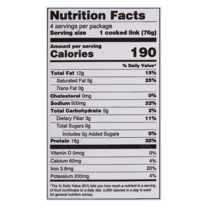 Beyond Meat Beyond Sausage Brat Plant Based Links 4ct 14oz