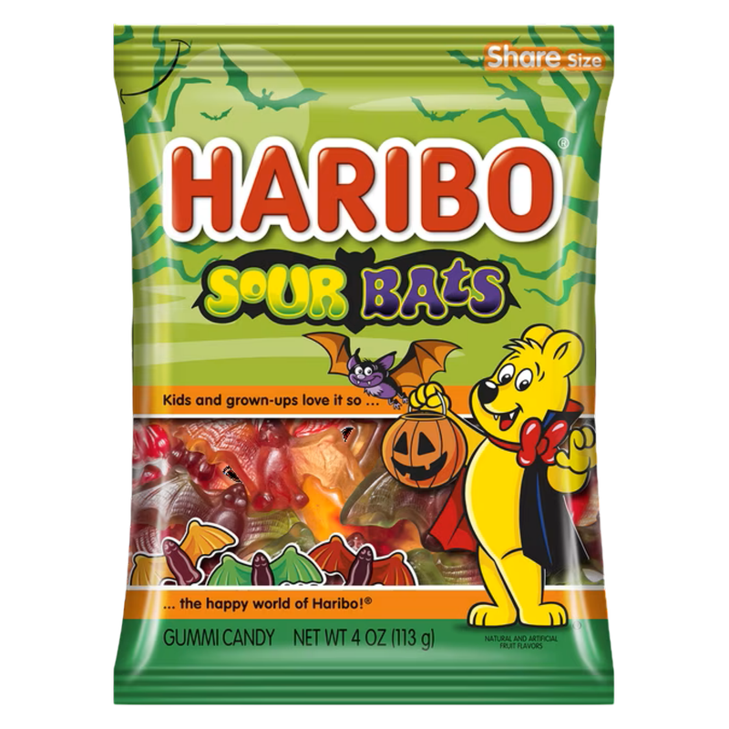 Haribo Sour Bats, 4oz