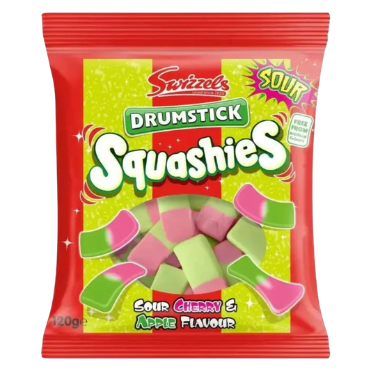 Swizzels Drumstick Squashies Sour Cherry & Apple, 3.88 oz