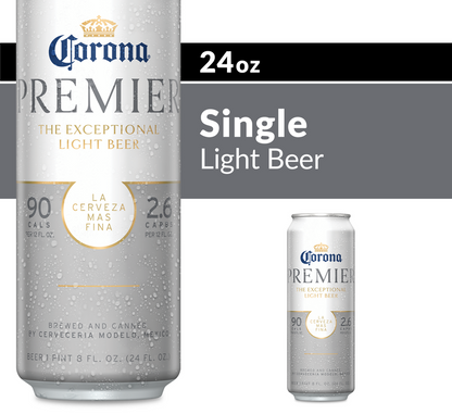 Corona Premier Single 24oz Can 4.0% ABV