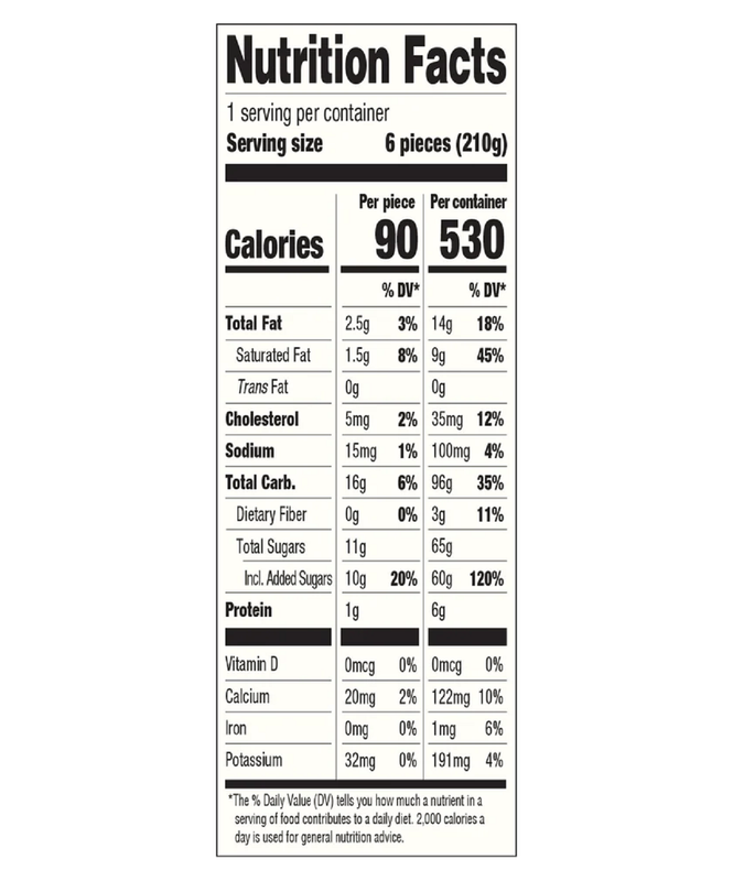 Bubbies Churro Mochi Ice Cream 6ct