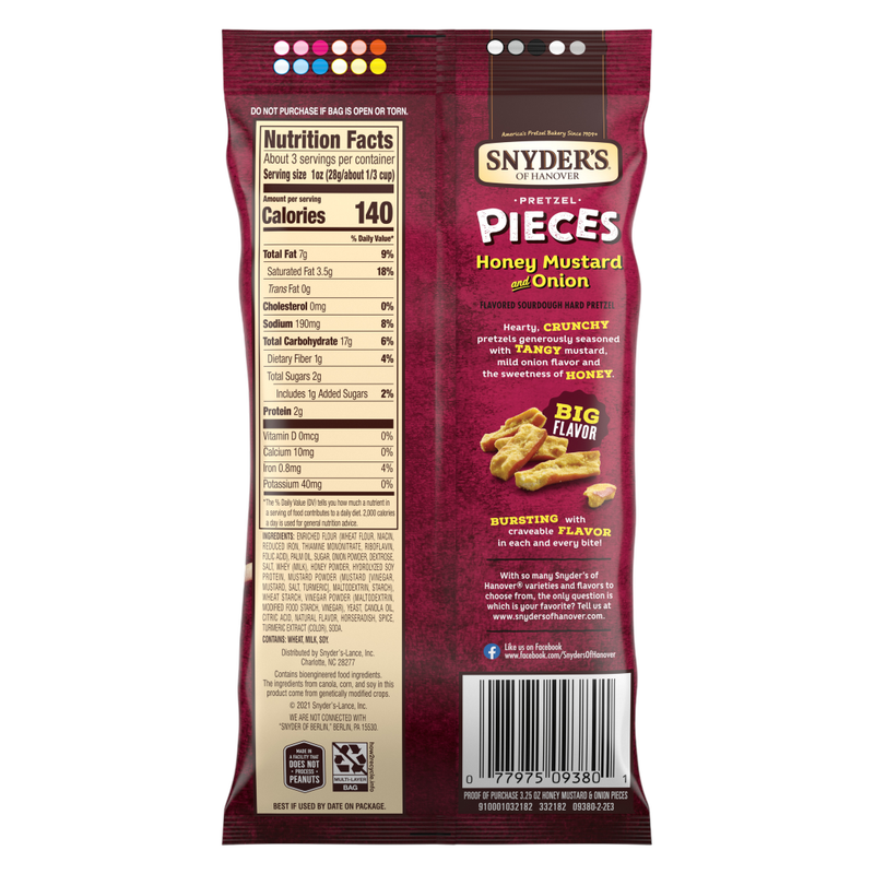 Snyder's Honey Mustard Onion 3.25oz
