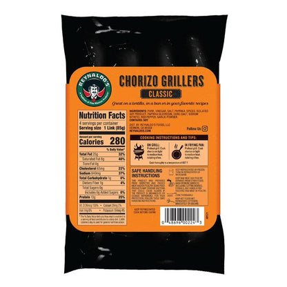 Reynaldos Chorizo Grillers- 12oz