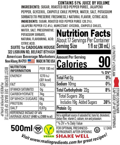 Reál Infused Exotics Gourmet Pepper 16.9oz Btl