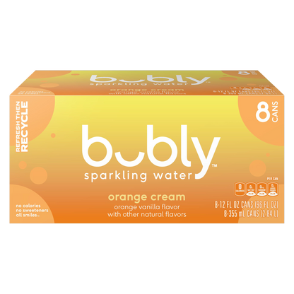 Bubly Orange Cream 8pk 12oz Can