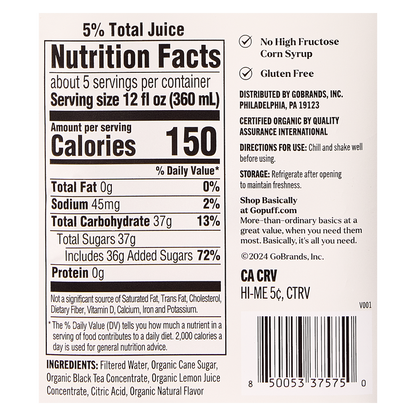 Basically Organic Tea & Lemonade 64oz