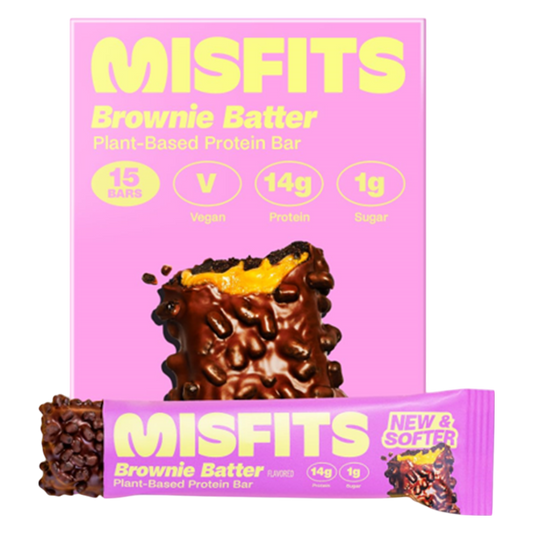 Misfits Plant-Based Brownie Batter Protein Bar 15 CT