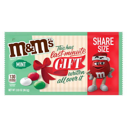 M&M's Mint Chocolate Candies for the Holidays 2.83oz