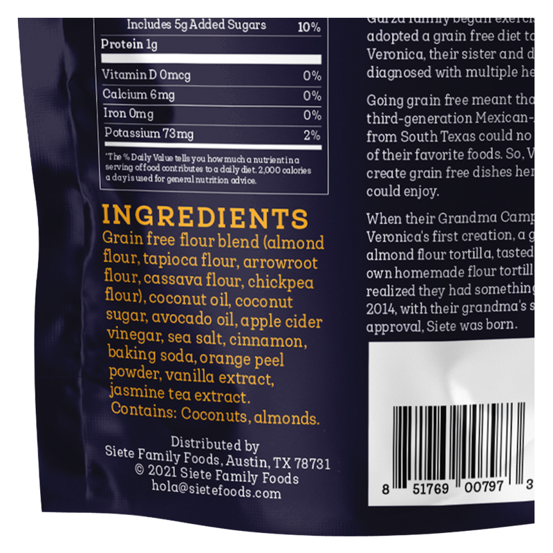 Siete Mexican Shortbread Cookies 4.5oz