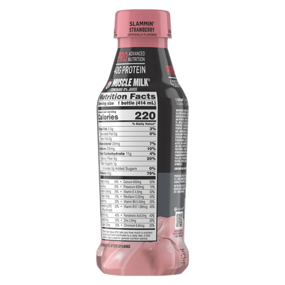 Muscle Milk Slammin' Strawberry Pro Advanced Nutrition Protein Shake 14oz Btl