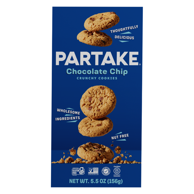 Partake Gluten Free Vegan Crunchy Chocolate Chip Cookies 5.5oz