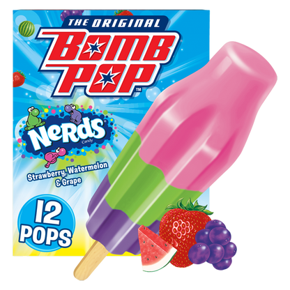 Bomb Pop NERDS Ice Pop, 12 Pack