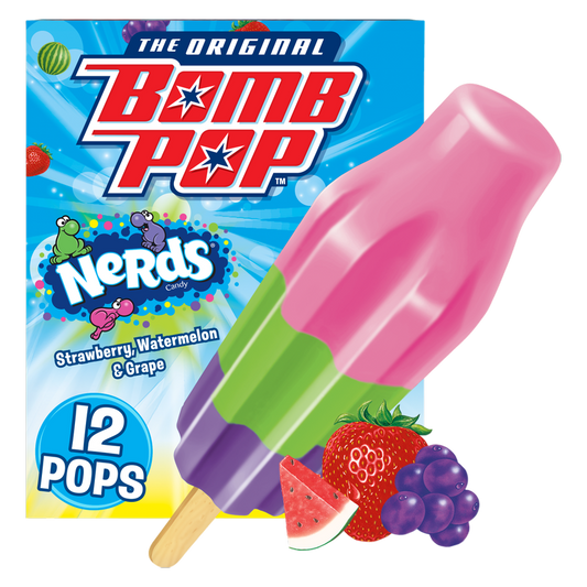 Bomb Pop NERDS Ice Pop, 12 Pack