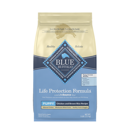 Blue Buffalo Puppy Chicken and Brown Rice Dry Dog Food 5lb