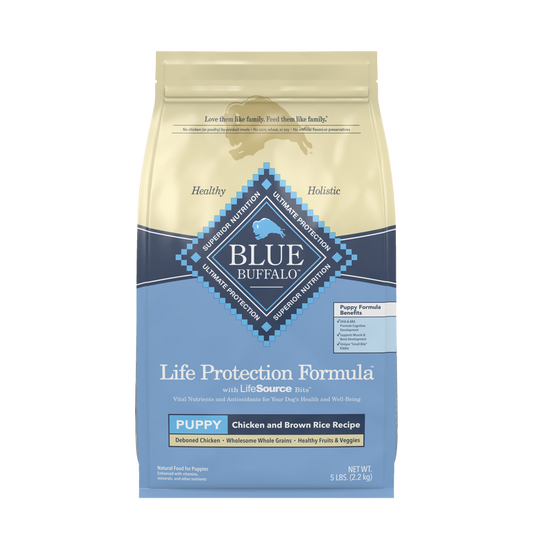 Blue Buffalo Puppy Chicken and Brown Rice Dry Dog Food 5lb
