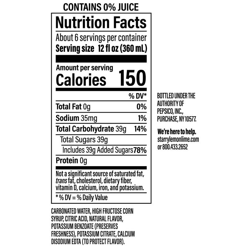 Starry Lemon Lime 2L Btl