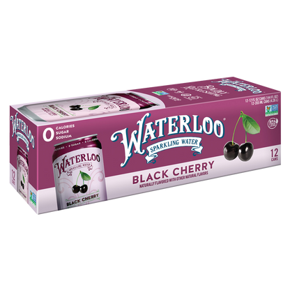Waterloo Sparkling Black Cherry Water 12pk 12oz Can