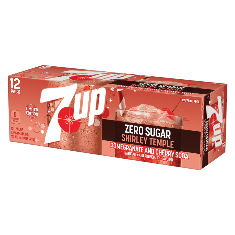 7up Zero Sugar Shirley Temple 12pk 12oz Can