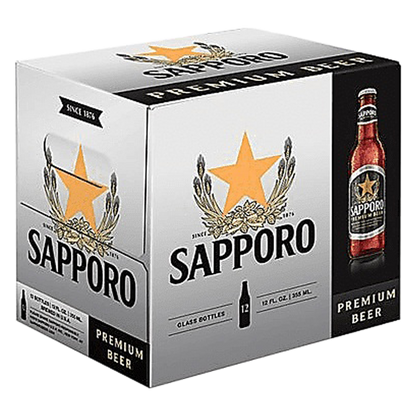 Sapporo Premium Beer 12pk 12oz Btl
