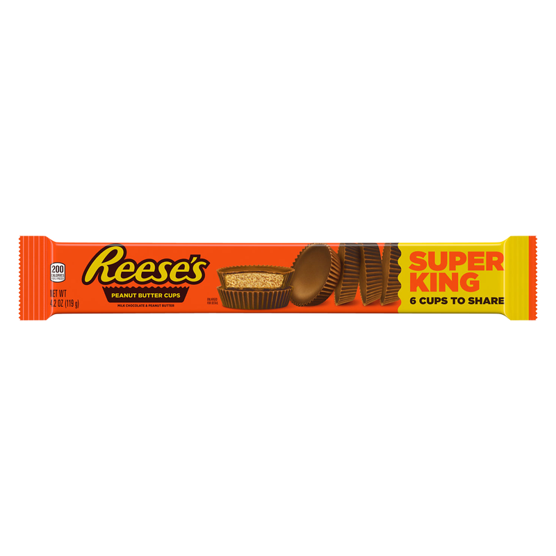 Reese's Milk Chocolate Peanut Butter Cups Super King Size 4.2oz