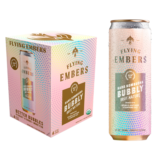 Flying Embers Bubbly Hard Kombucha 4pk 12oz 6.9% ABV