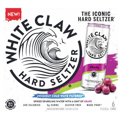 White Claw Grape 6pk 12oz Can 5% ABV