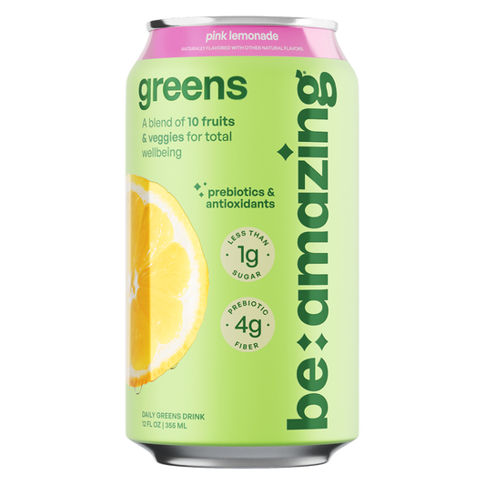 Be Amazing Pink Lemonade Daily Greens Drink 12oz Can
