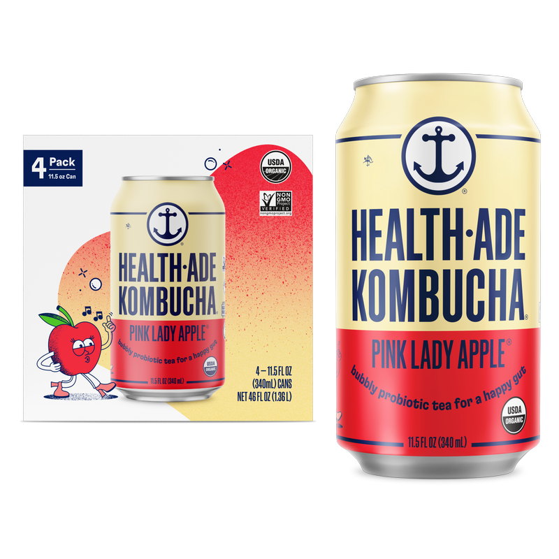 Health-Ade Pink Lady Apple 4pk 11.5oz Can