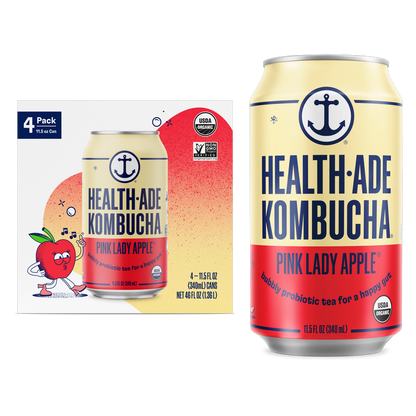 Health-Ade Pink Lady Apple 4pk 11.5oz Can