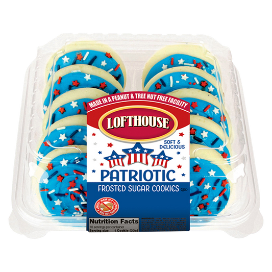 Lofthouse Patriotic Blue Frosted Sugar Cookies 13.5oz