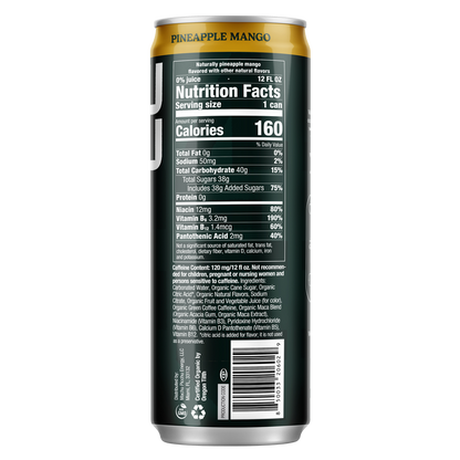 Machu Picchu Pineapple Mango Energy Drink 12oz Can