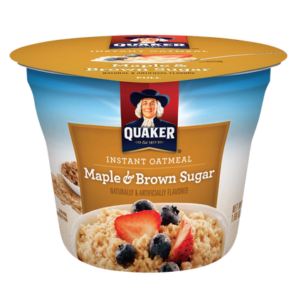 Quaker Maple & Brown Sugar Instant Oatmeal Cup 1.69oz