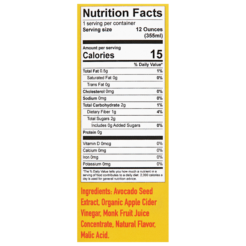 Reveal Avocado Seed Brew Mango Ginger 12oz Btl