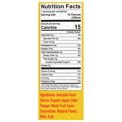 Reveal Avocado Seed Brew Mango Ginger 12oz Btl