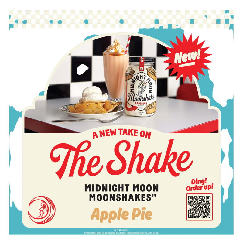 Midnight Moon Apple Pie Moonshake, 50ml, 34 Proof (17% ABV)