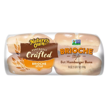 Nature's Own Perfectly Crafted Frozen Brioche Style Hamburger Buns - 8ct/18oz