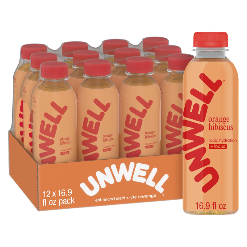 Unwell Orange Hibiscus Hydration Drink 12pk 16.9oz Btl- XL