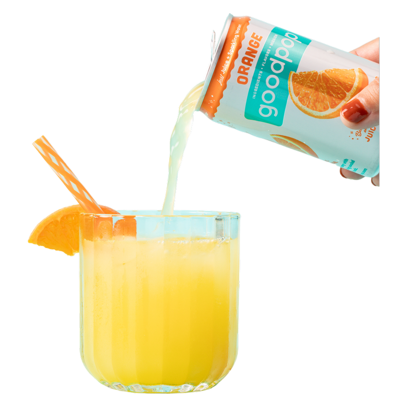 GoodPop Orange Juice & Bubbly Water Water 6pk 7.5oz Mini Can