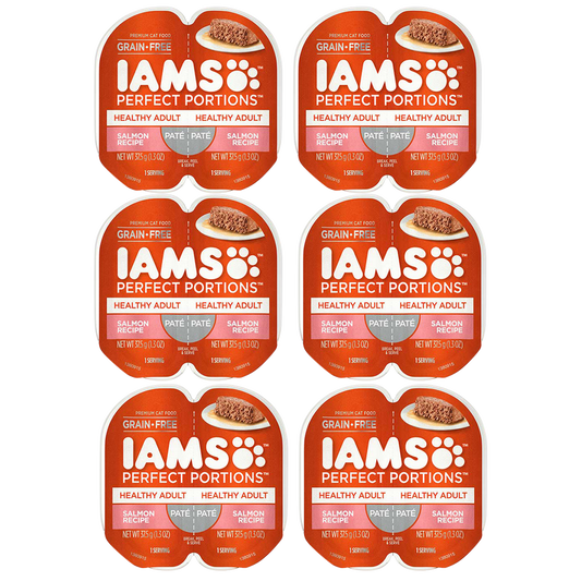 6 ct Iams Perfect Portions Salmon Pate Adult Wet Cat Food 2.6oz