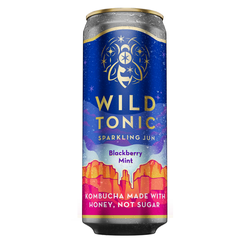 Wild Tonic Blackberry Mint Kombucha 12oz Can