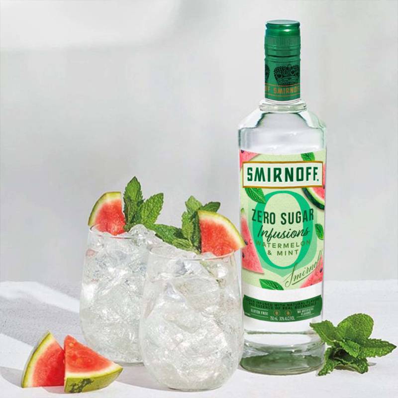 Smirnoff Zero Sugar Infusion Watermelon & Mint Vodka 750ml