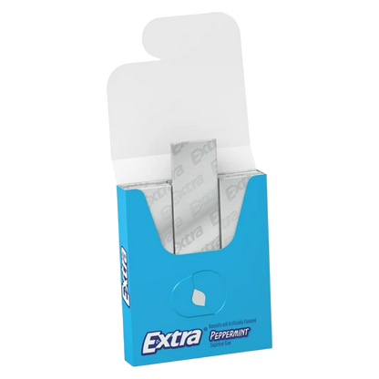 Extra Peppermint Sugar Free Chewing Gum, 15-Stick 10 CT