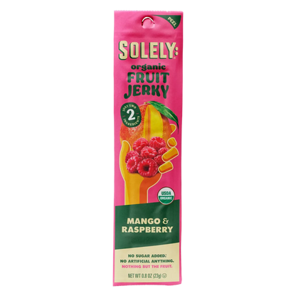 Solely Fruit Jerky Mango & Raspberry, 0.8oz