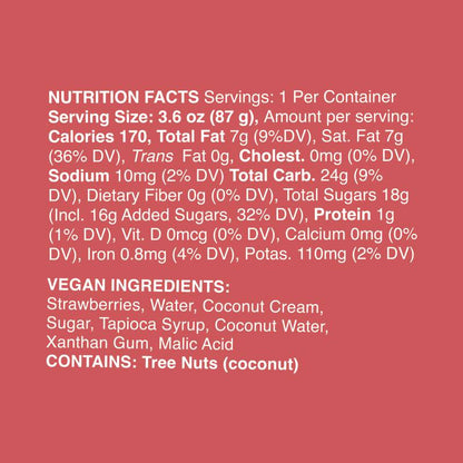 Salt & Straw Strawberry and Coconut Water Sherbet Ice Cream 3.6oz