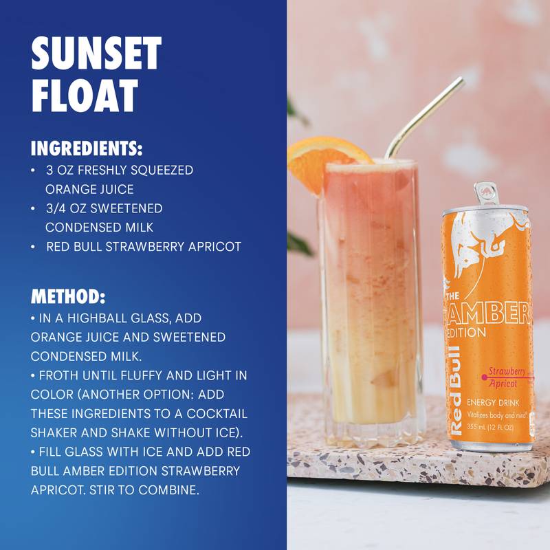 Red Bull Energy Drink The Amber Edition Strawberry Apricot 12oz Can