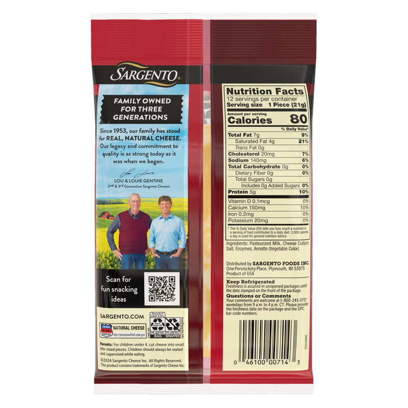 Sargento Colby-Jack Natural Cheese Snack Sticks - 12ct