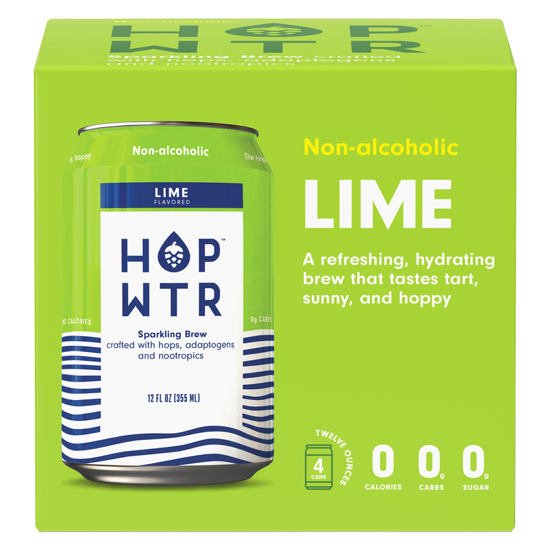 HOP WTR Lime 4pk 12 oz Can