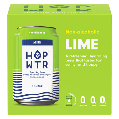 HOP WTR Lime 4pk 12 oz Can